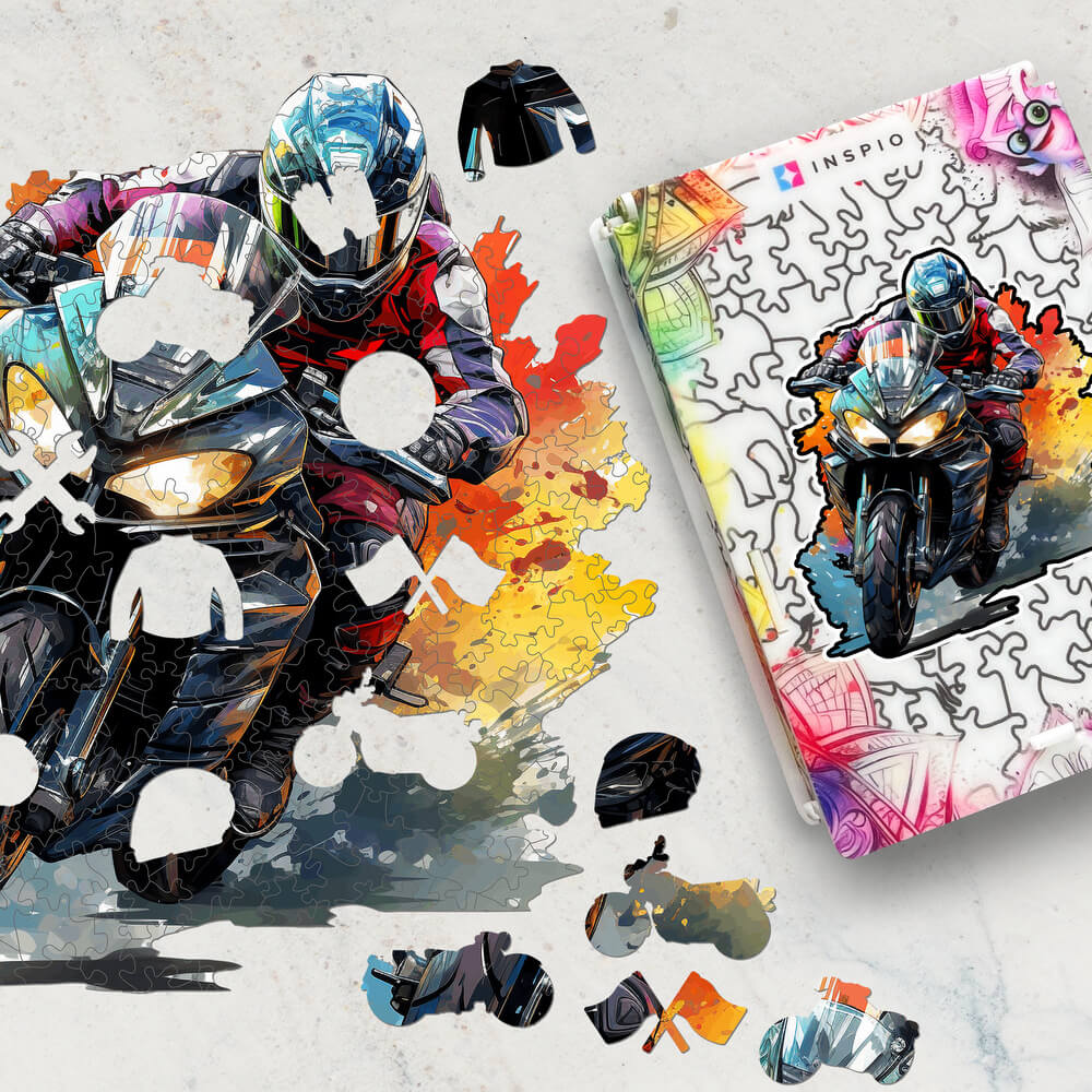 Puzzle Motocyklista - puzzle dla wymagających