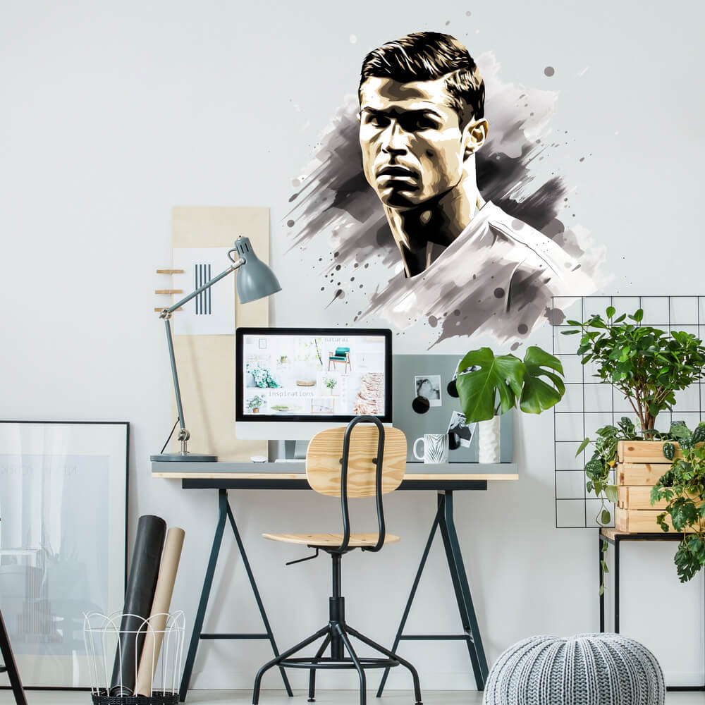 Naklejka ścienna z piłką nożną - Ronaldo